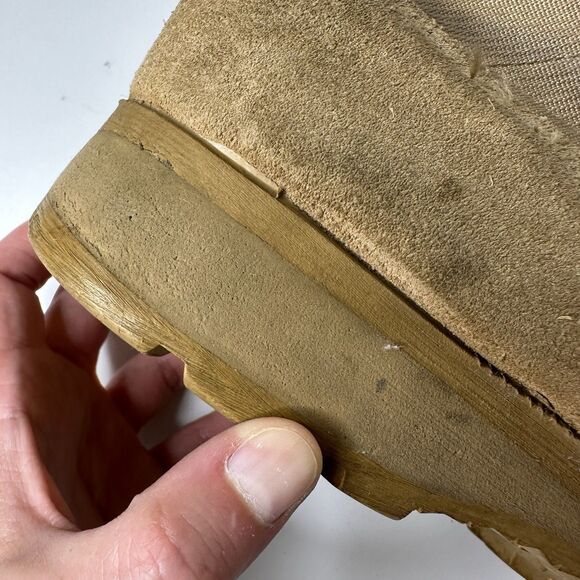 Military Lace Up Combat Boots Mens Sz 9.5 Hot Weather Desert Tan Suede Tactical - Picture 13 of 16